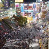 人が行き交う賑やかな都会の通り