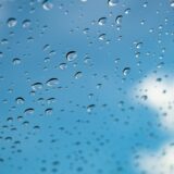 雨粒がついた窓