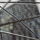 雨の中の透明な傘