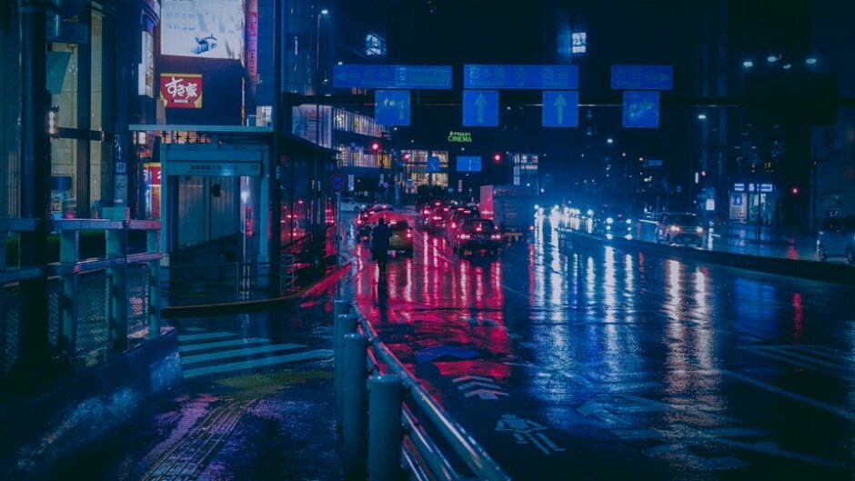 夜の街の様子