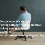 giving nothingとは？「微妙・何も感じない」という英語表現