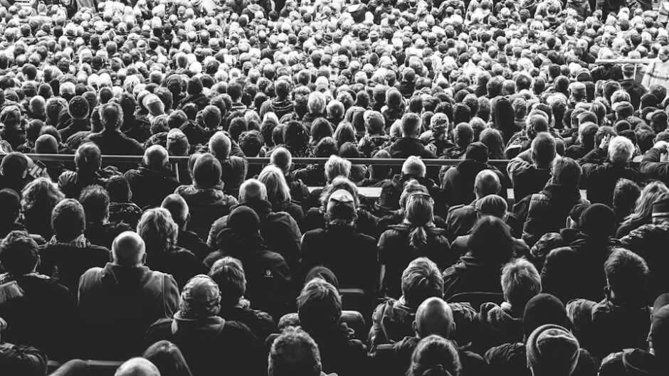crowded room full of people